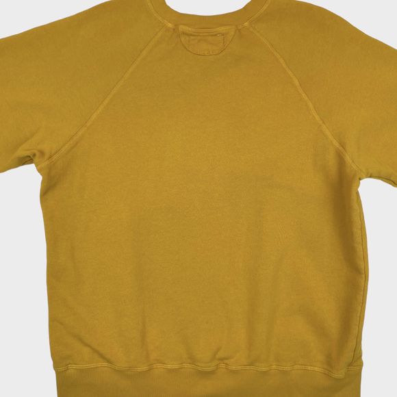 CRTFD Organic Cotton Embroidered Logo Crewneck Sweatshirt in Mustard Size Large - Picture 8 of 12